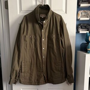 Duluth Trading Co. Men’s Olive Green Utility Shirt Jacket Size 2XL